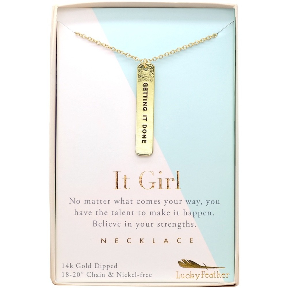 NWT IN BOX Lucky Feather 'It Girl' Necklace
